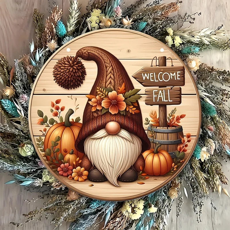Panneau Gnome Citrouille