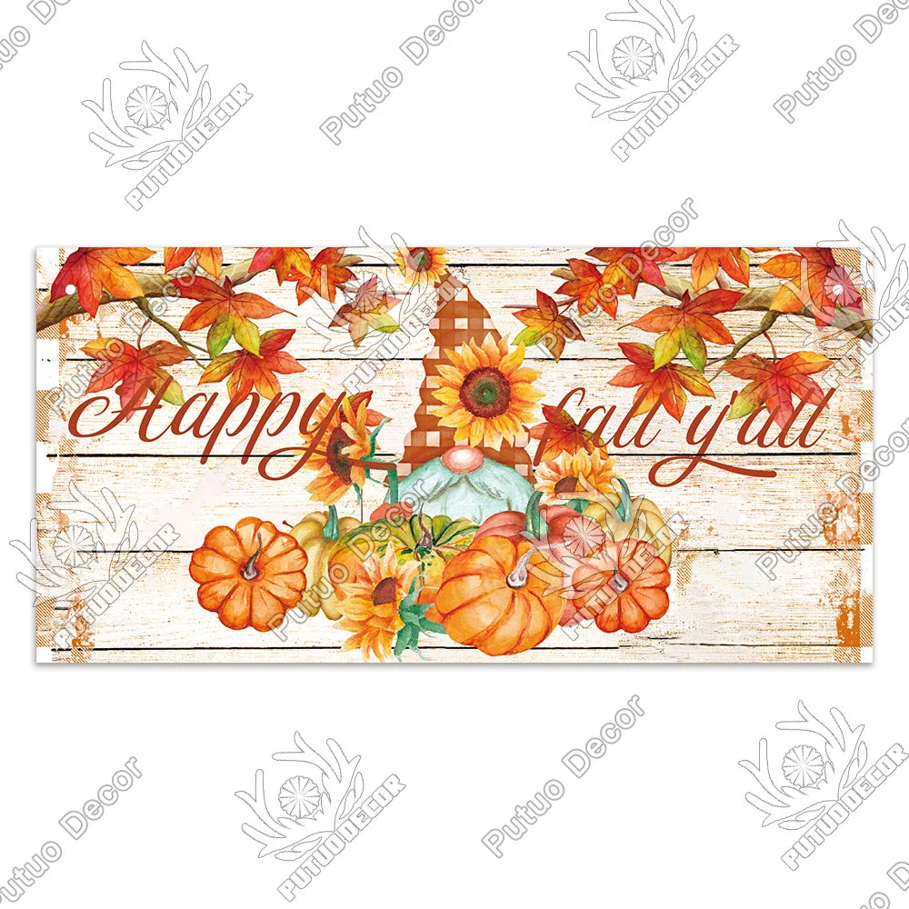 Plaque Bois "Bienvenue Automne"