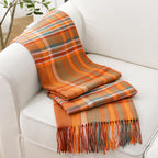 Orange Pom-Pom Throw