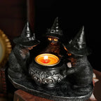 Bougeoir Chat Sorcière – Déco Halloween