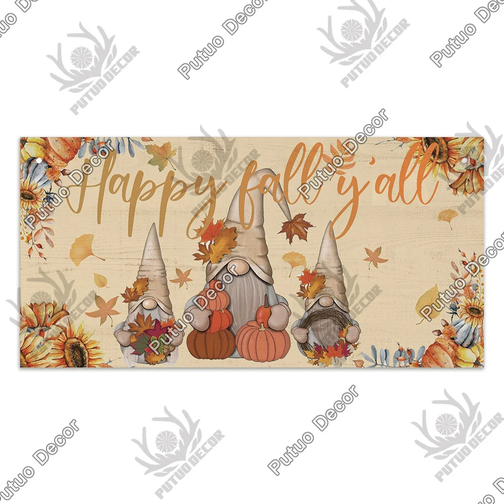 Plaque Bois "Bienvenue Automne"