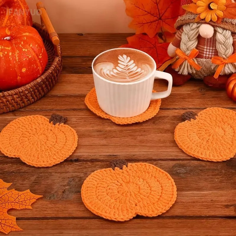 Sous-Verres Citrouille Crochet
