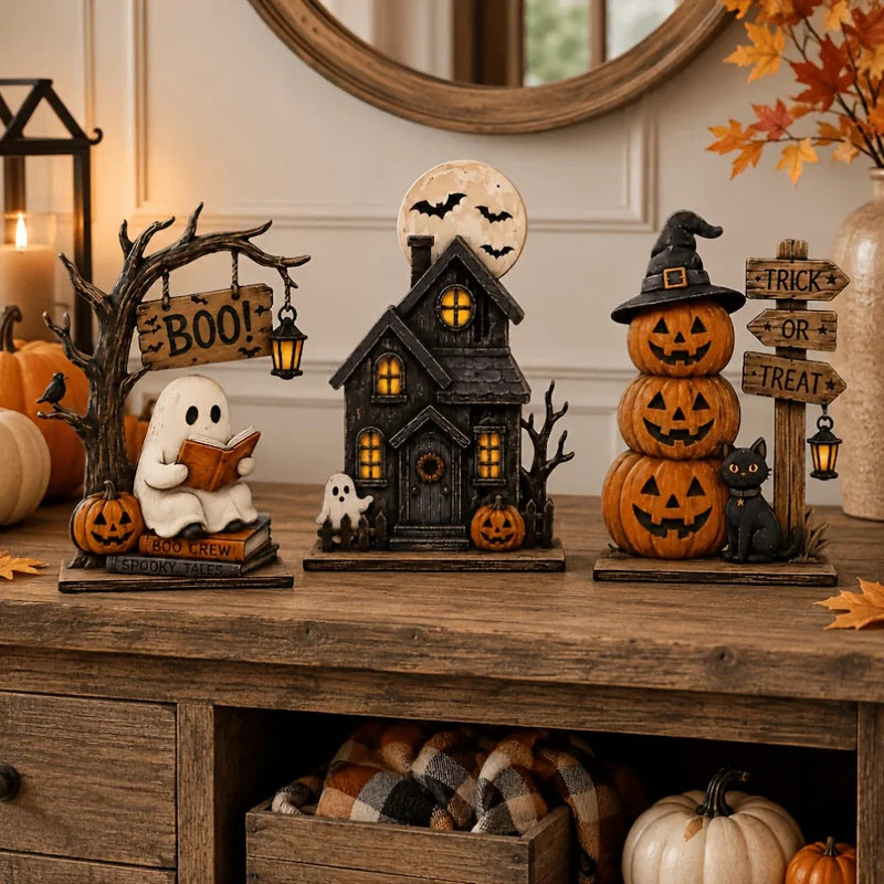 Blocs Bois Vintage Halloween