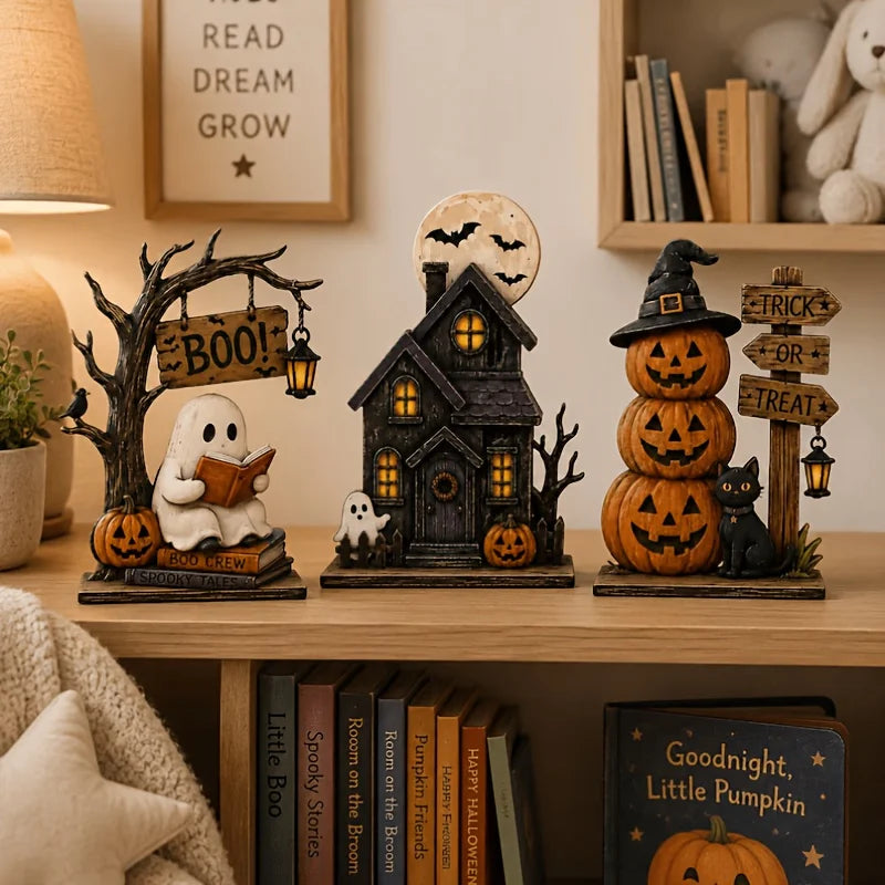 Blocs Bois Vintage Halloween