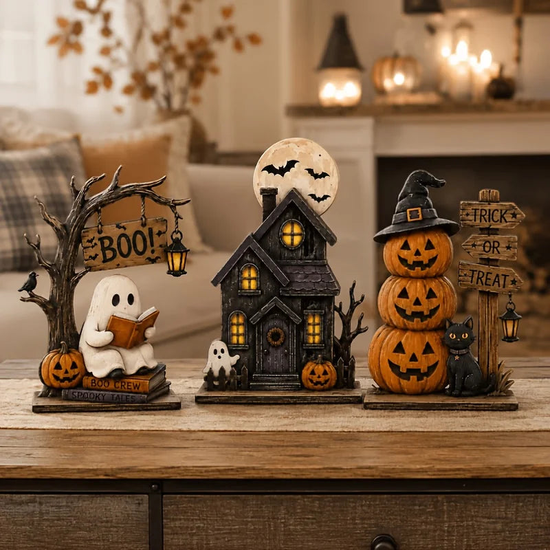 Blocs Bois Vintage Halloween