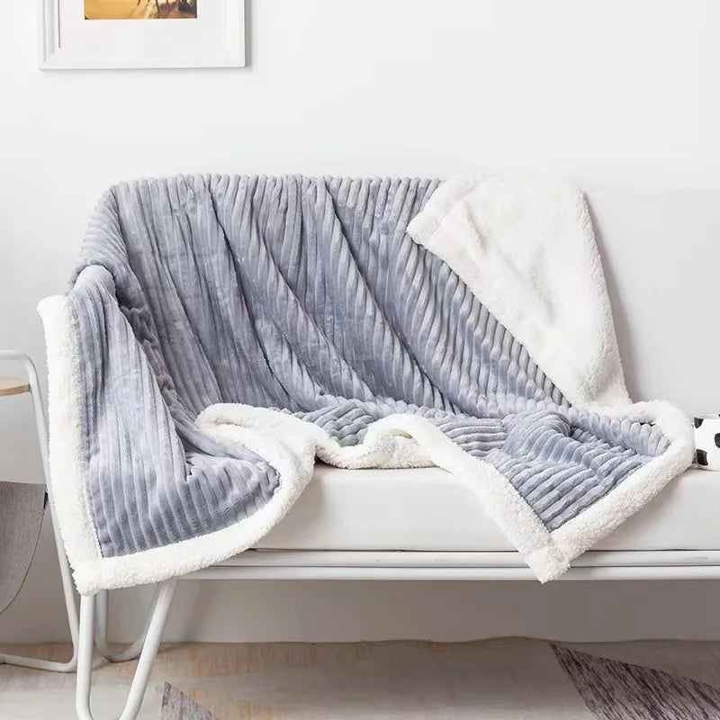 Couverture Sherpa Douce – Ambiance Automne