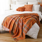 Orange Pom-Pom Throw