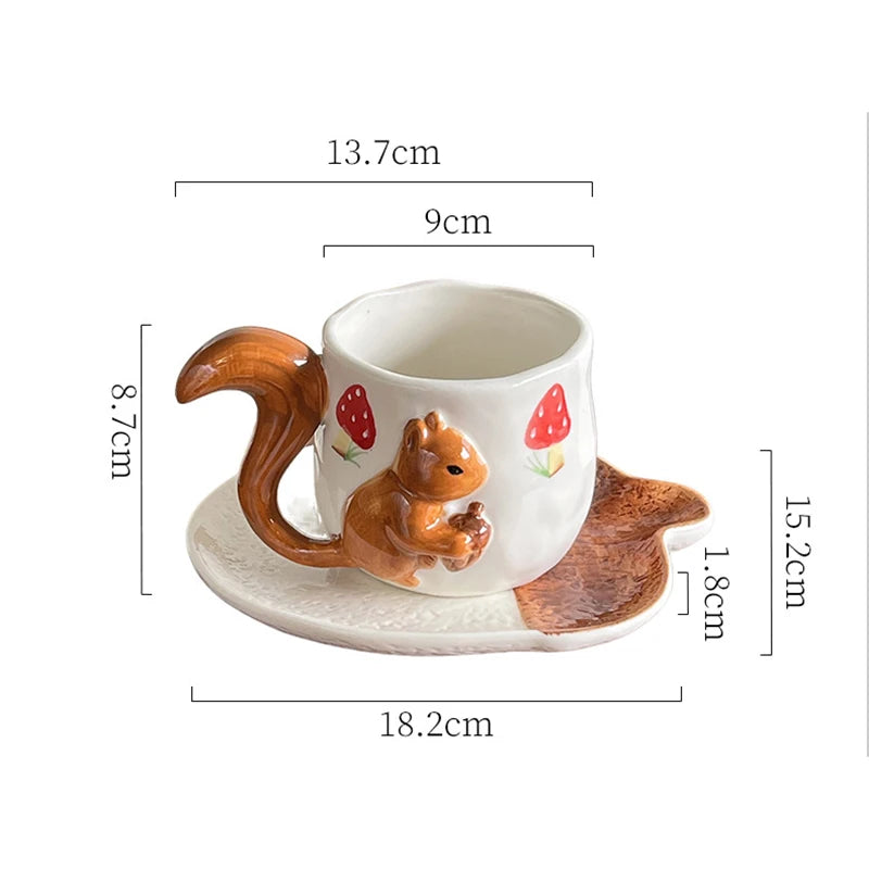 Tasse Écureuil Feuilles d'Érable