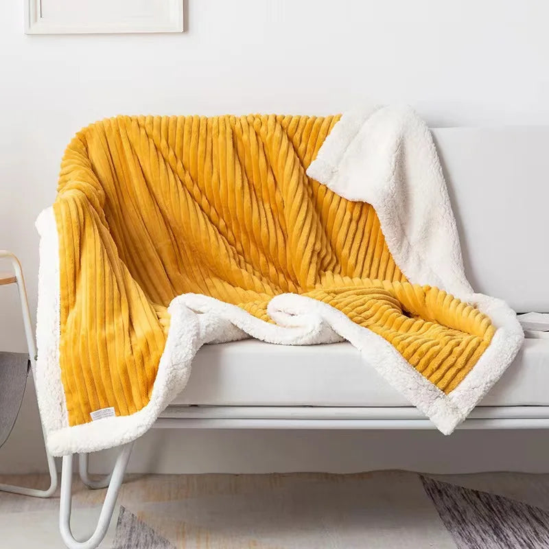 Couverture Sherpa Douce – Ambiance Automne