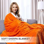 Orange Sherpa Blanket