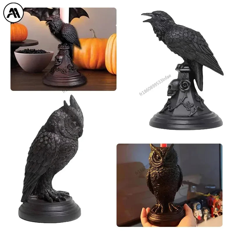 Bougeoir Hibou Gothique