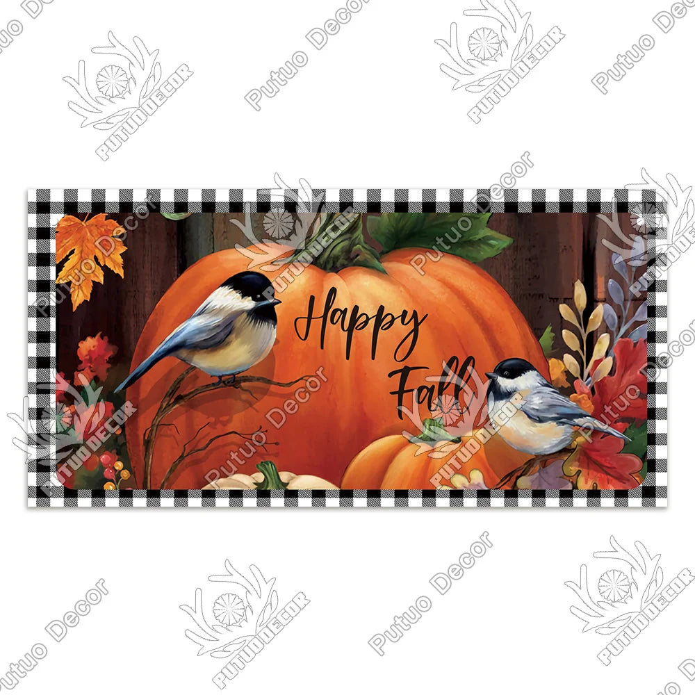 Plaque Bois "Bienvenue Automne"