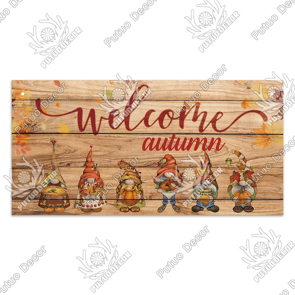 "Welcome Autumn" Wooden Sign