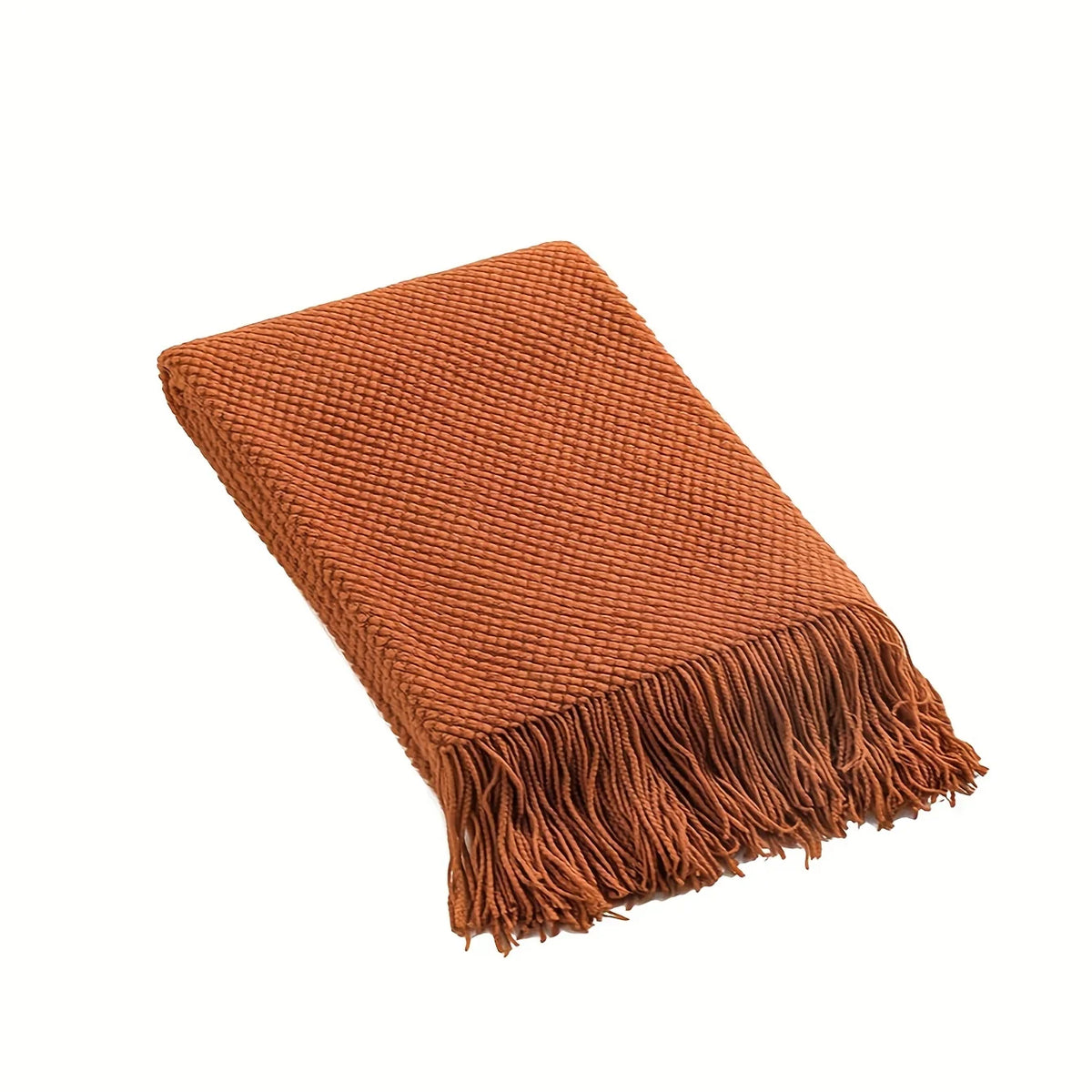 Plaid Tricoté Pompons – Ultra Doux
