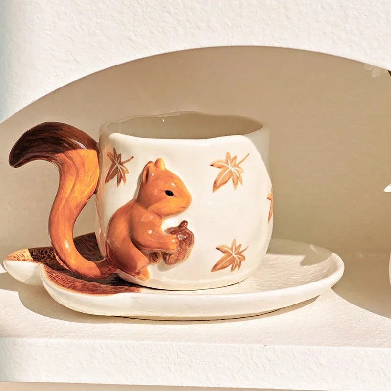 Tasse Écureuil Feuilles d'Érable