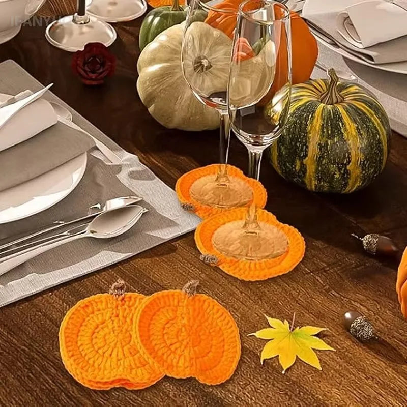 Sous-Verres Citrouille Crochet