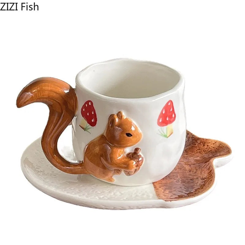 Tasse Écureuil Feuilles d'Érable