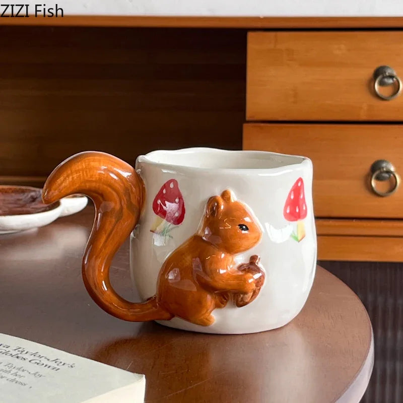 Tasse Écureuil Feuilles d'Érable