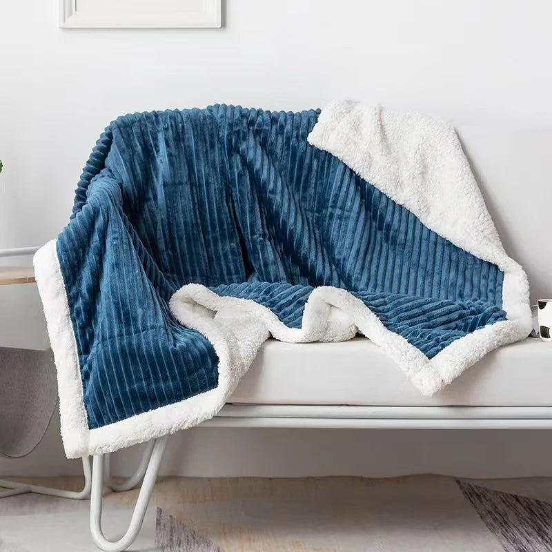 Couverture Sherpa Douce – Ambiance Automne