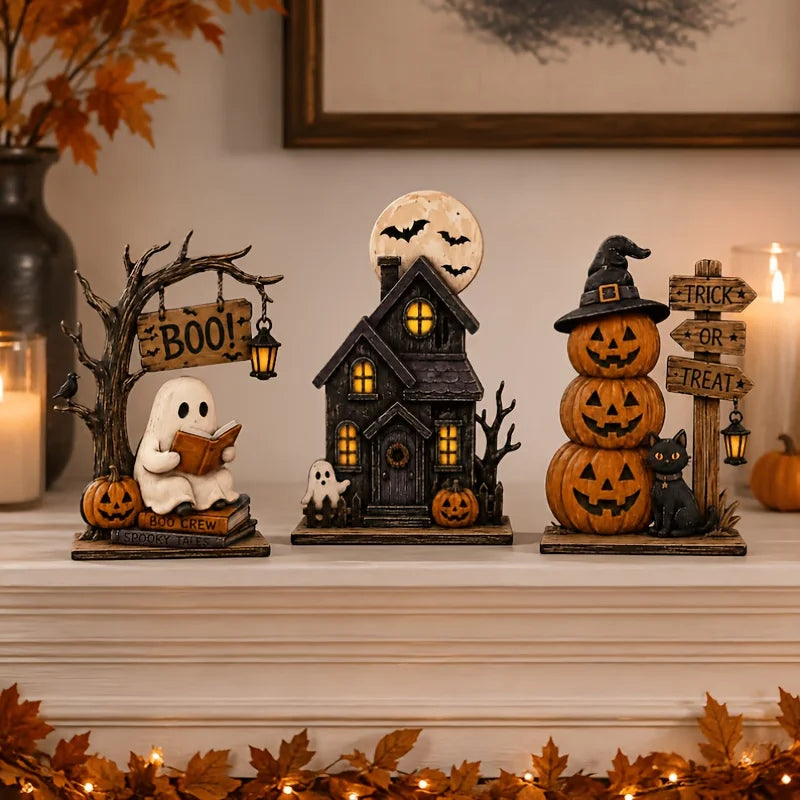 Blocs Bois Vintage Halloween