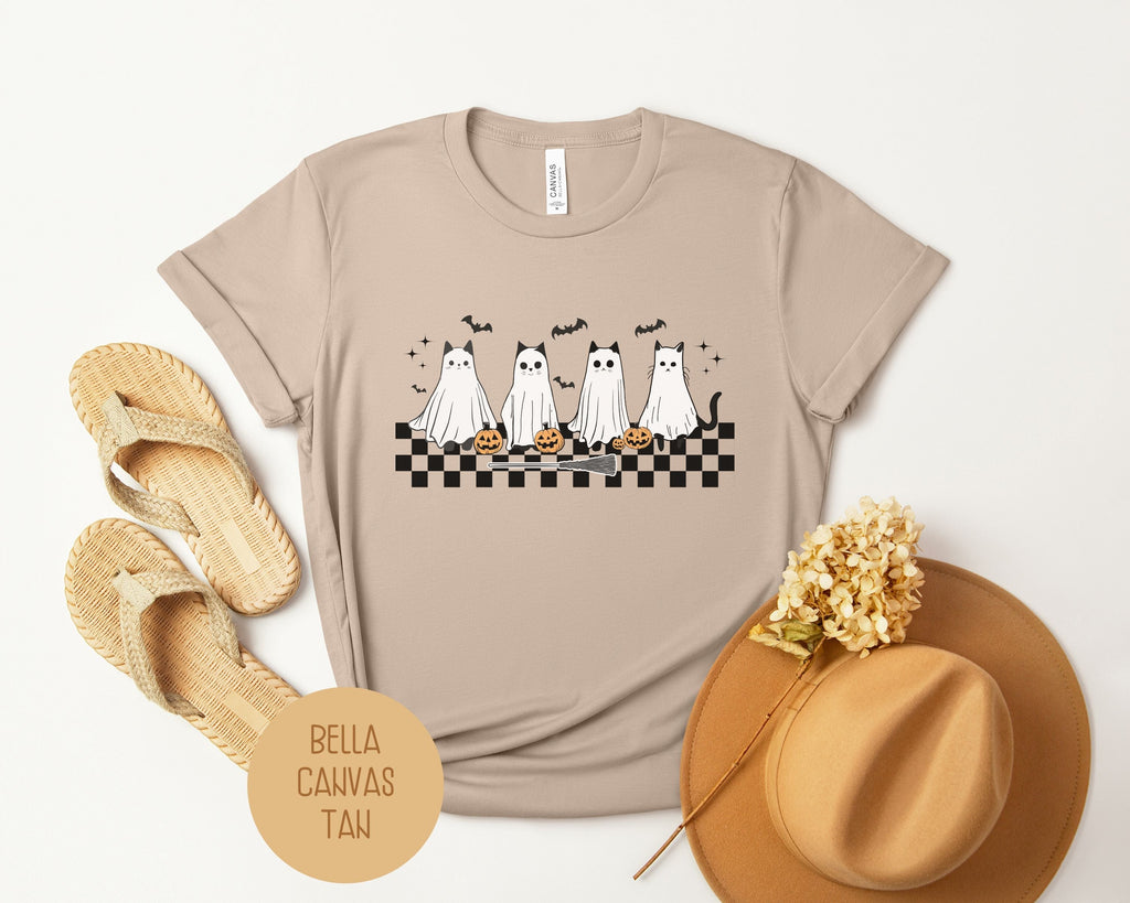 Ghost Cat Halloween Shirt-11
