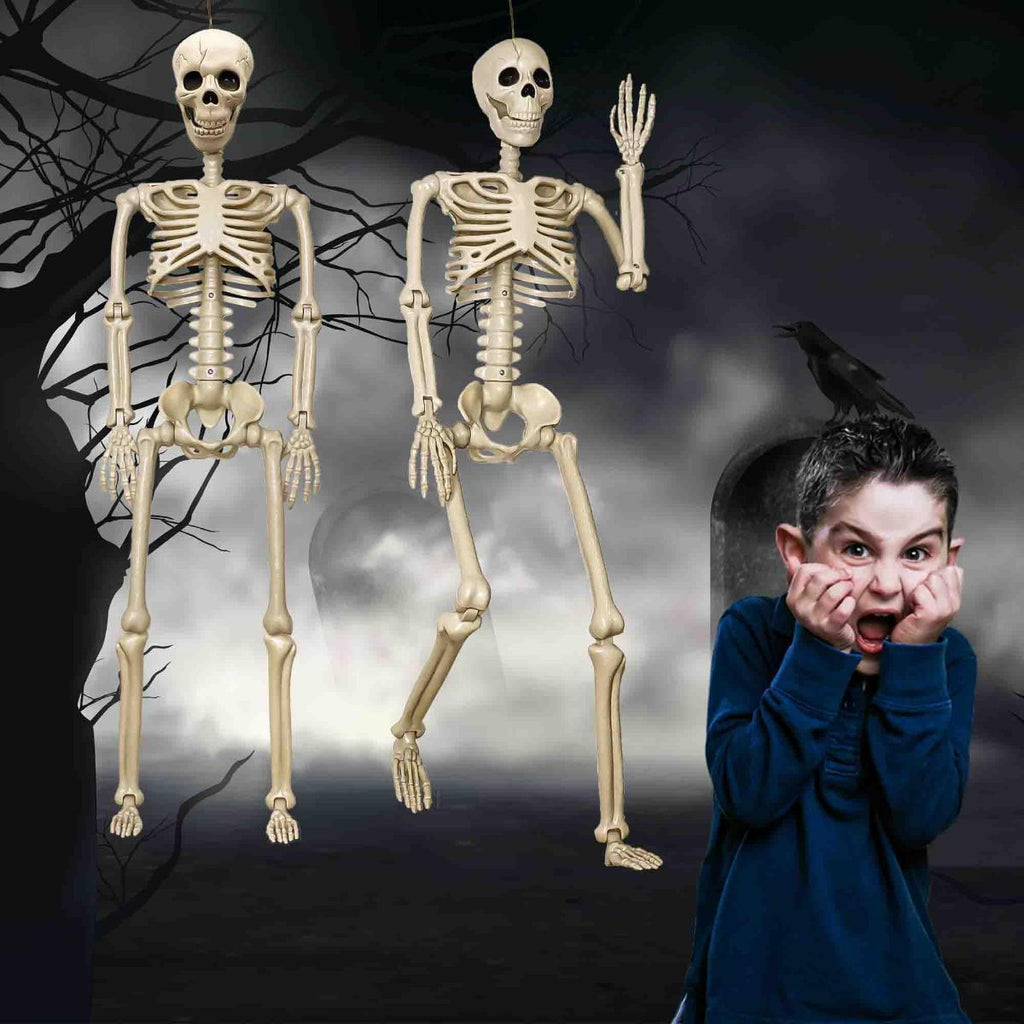 Halloween Skeleton 36-Inch Skeleton Poseable Skeleton Halloween Decorations - White - Size 2 Pcs-4