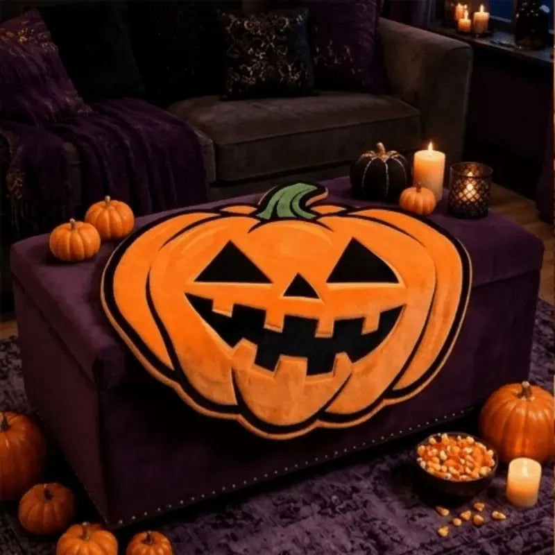 🎃 Halloween Pumpkin-Shaped Flannel Throw Blanket, Soft & Warm, Must-Have Creative Home Decor! 🎃/180*180cm(70.87*70.87in)-4