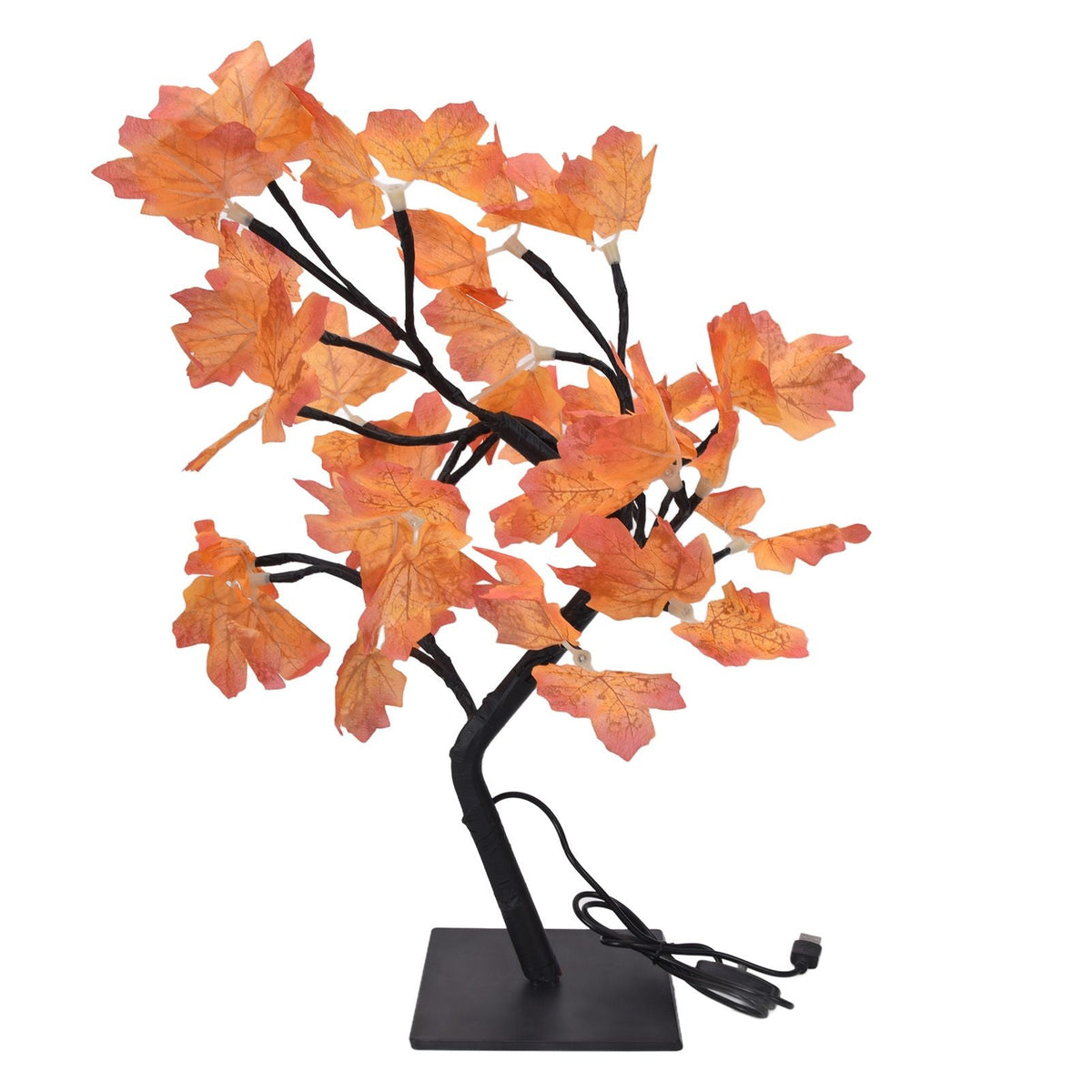 Fall Tree LED 24 Lights Warm Light Beads Romantic Style USB Power Supply Fall Light Up Thanksgiving Tree 5V-1