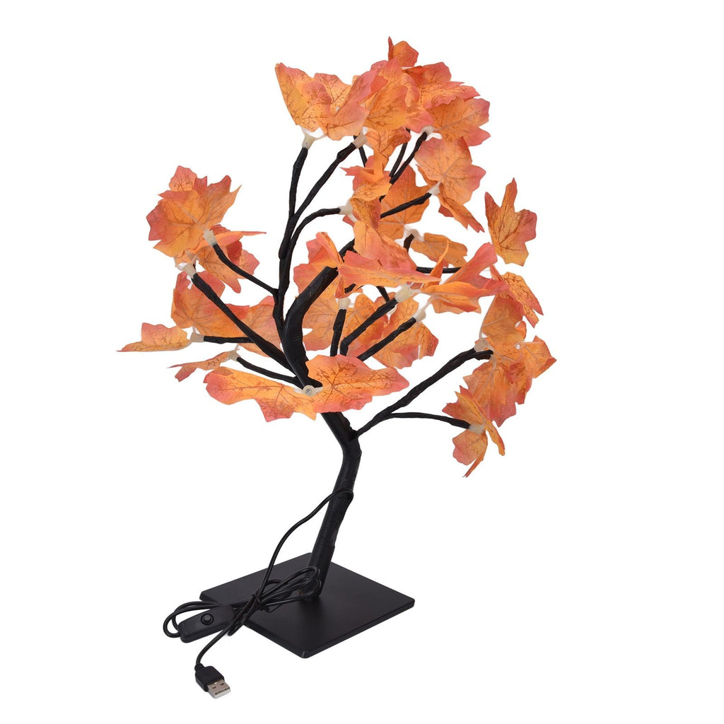 Fall Tree LED 24 Lights Warm Light Beads Romantic Style USB Power Supply Fall Light Up Thanksgiving Tree 5V-3