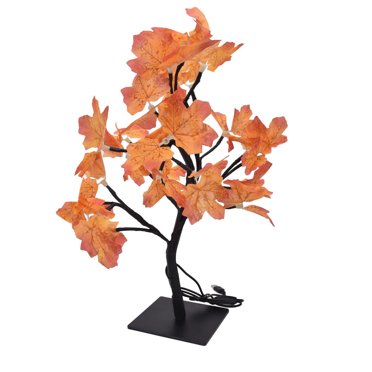 Fall Tree LED 24 Lights Warm Light Beads Romantic Style USB Power Supply Fall Light Up Thanksgiving Tree 5V-4