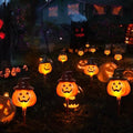 5-Pack Solar Jack-O-Lantern Pathway Lights for Halloween Outdoor Garden Yard Decorations (orange)-0