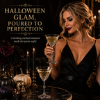 Stemmed Skeleton Martini Glasses Set Of 2 By Skeleton Hand Glasses 9 H Goth Gifts Sk-4