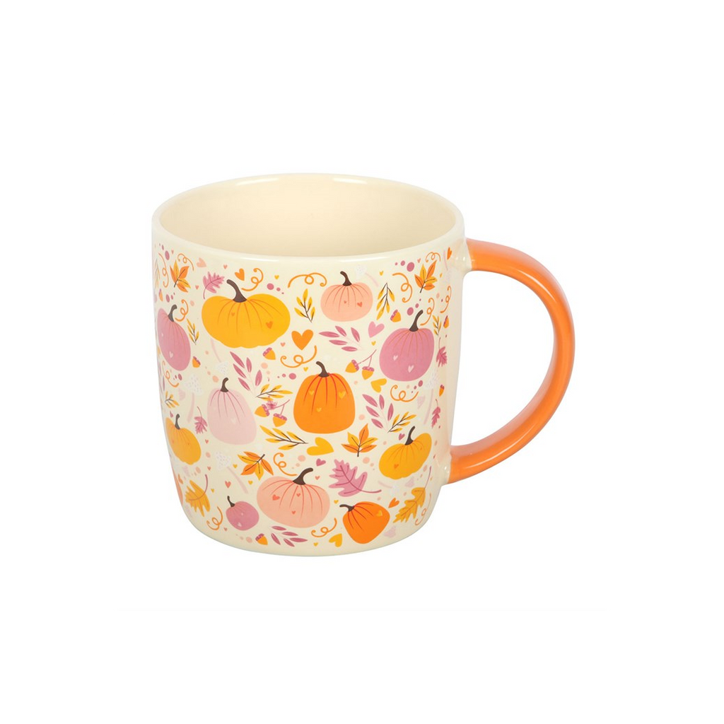 Pink and Orange Pumpkin Print Mug-2