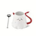 16oz Large Ceramic Halloween Devil Mug with Stirring Stick-0