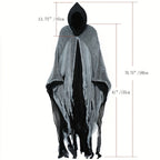 Skeleton Halloween Cloak with Hood-2