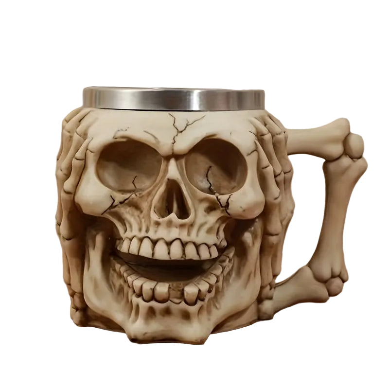 3D Skull Ghost Head Halloween Mug-0
