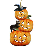 Scary Stacking Pumpkins Halloween Door Decor by G. DeBrekht - Thanksgiving Halloween Decor - 8158415H-4