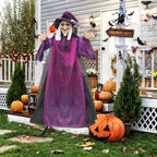 Animated Hanging Witch with Light-Up Eyes-4