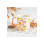 Pink and Orange Pumpkin Print Mug-3
