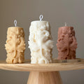 Handmade Maple Leaf Soy Pillar Candle: Home Decor Gift-0