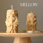Handmade Maple Leaf Soy Pillar Candle: Home Decor Gift-3