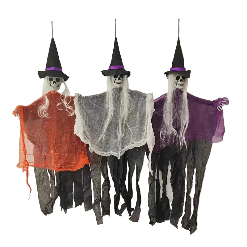Halloween Witch Hanging Ghost Decoration (3pcs)-0